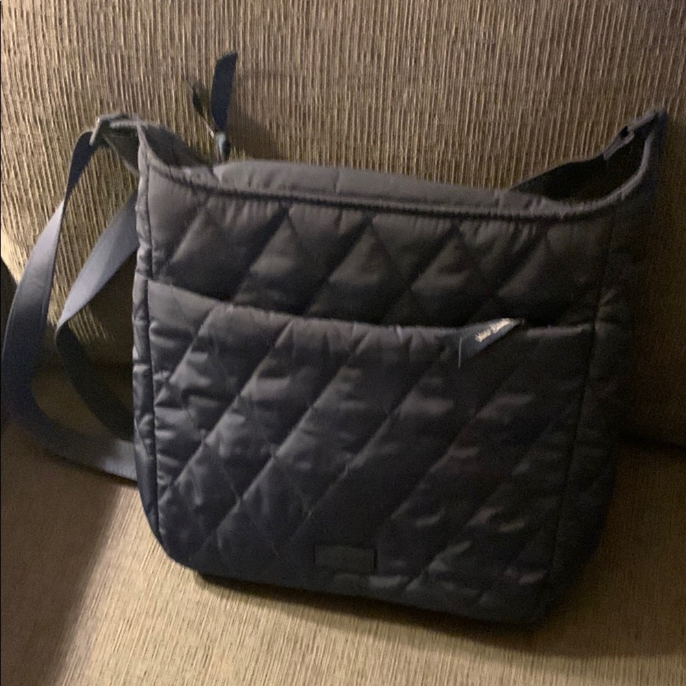 Stylish Navy Quilted Crossbody Bag with Adjustable Strap